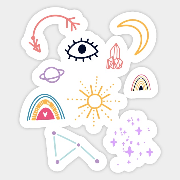 Mystic Boho Sticker pack Sticker by Vintage Dream